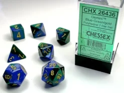 Gemini - Blue-Green/Gold - Dice set