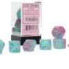 Gemini - Gel Green-Pink/Blue - Dice set