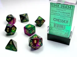Gemini - Green-Purple/Gold - Dice set