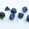 Gemini Mini-Polyhedral Black-Starlight/Red 7-Die Set