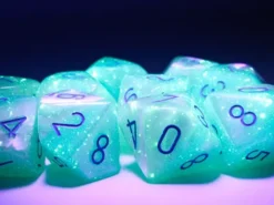 Gemini - Pearl Turquoise-White/Blue - d10, 10 st