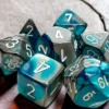Gemini - Steel-Teal/White - Dice set