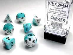 Gemini - Teal-White/Black - Dice set