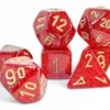 Glitter - Ruby/Gold Mega-hedral Dice Set
