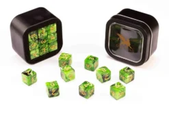 Greifenfels: D6 Series (Marble) - Green & Black (16 mm, 18 st)