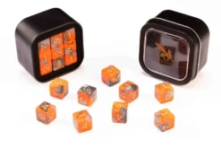 Greifenfels: D6 Series (Marble) - Orange & Grey (16 mm, 18 st)