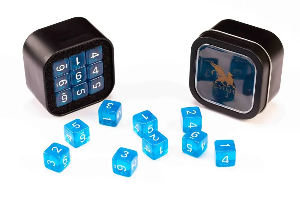 Greifenfels: D6 Series (Transparent) - Blue (16 mm, 18 st)