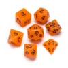 Greifenfels: Flourescent Series - Orange/Black - Dice Set