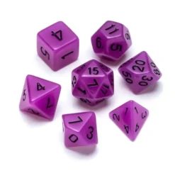 Greifenfels: Flourescent Series - Purple/Black - Dice Set