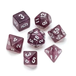 Greifenfels: Glitter Series - Purple/White - Dice Set