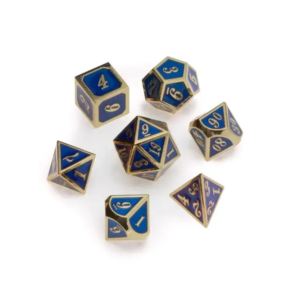 Greifenfels: Gold Series - Blue/Gold - Dice Set
