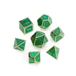 Greifenfels: Gold Series - Green/Gold - Dice Set