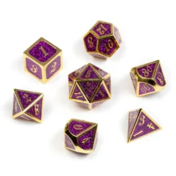 Greifenfels: Gold Series - Purple/Glitter - Dice Set
