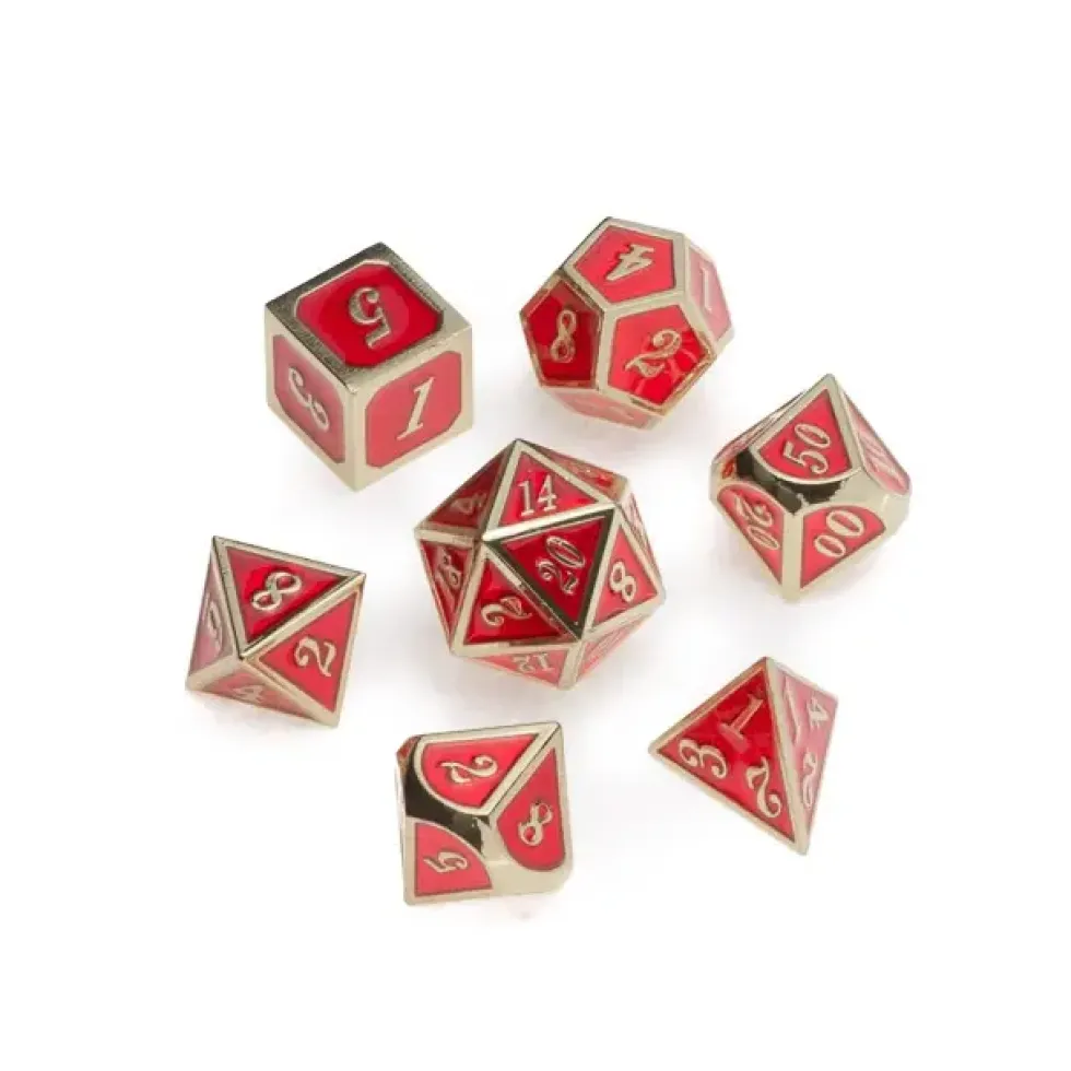 Greifenfels: Gold Series - Red/Gold - Dice Set
