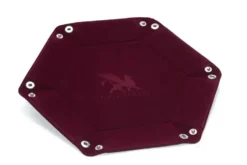 Greifenfels: Hexagon Series Dice Tray - Burgundy