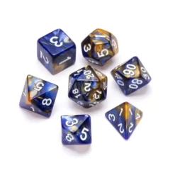 Greifenfels: Marble Series - Blue,Gold/White - Dice Set