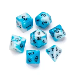 Greifenfels: Marble Series - Blue,White/Black - Dice Set