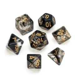 Greifenfels: Nebula Series - Black/Gold - Dice Set
