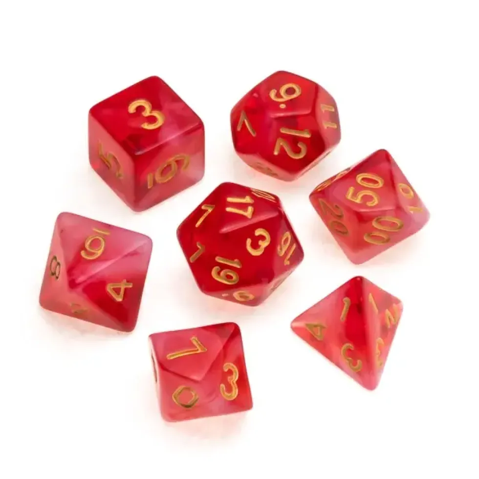Greifenfels: Nebula Series - Red/Gold - Dice Set