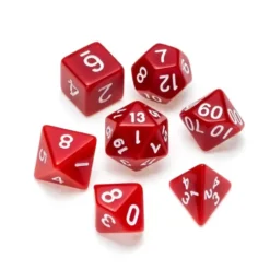 Greifenfels: Opaque Series - Red/White - Dice Set