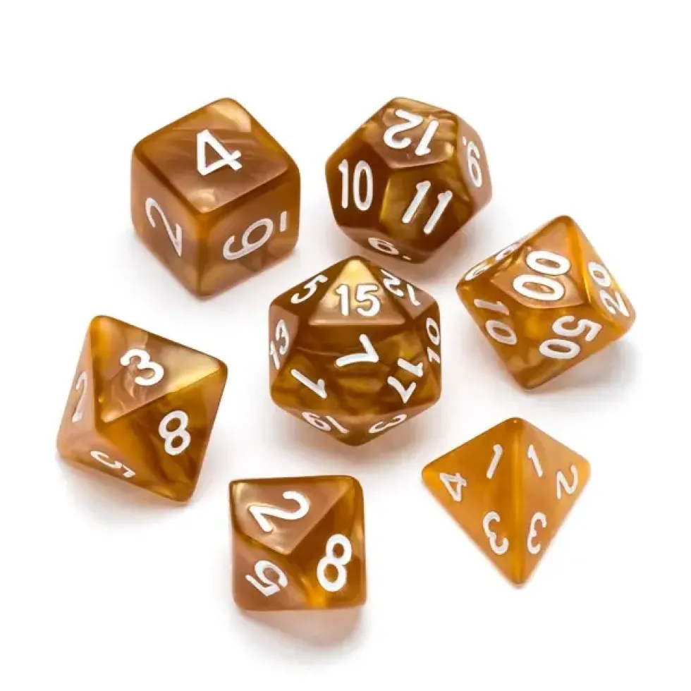 Greifenfels: Pearl Series - Gold/White - Dice Set
