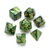 Greifenfels: Pearl Series - Green/Gold - Dice Set