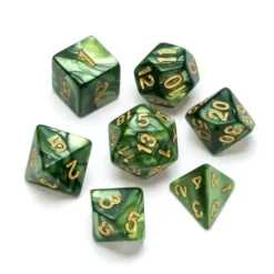 Greifenfels: Pearl Series - Green/Gold - Dice Set