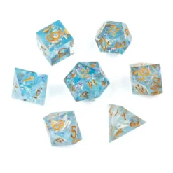 Greifenfels: Razor Series - Blue/Gold - Dice Set