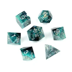 Greifenfels: Razor Series - Teal/Silver - Dice Set
