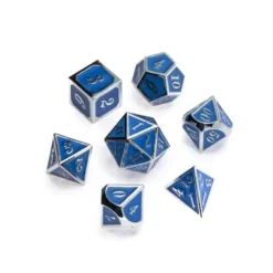 Greifenfels: Silver Series - Azure/Silver - Dice Set