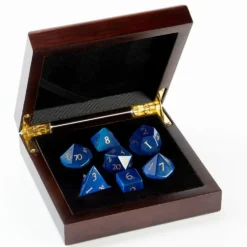 Greifenfels: Stone Series - Cats Eye Blue - Dice Set