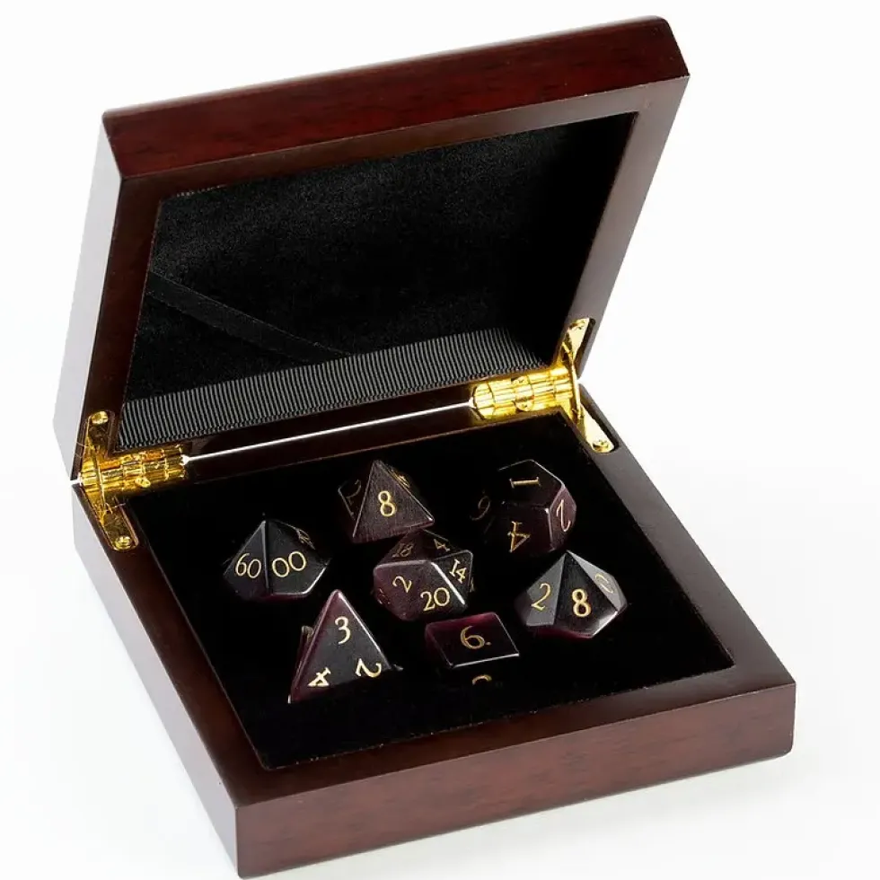 Greifenfels: Stone Series - Cats Eye Dark Purple - Dice Set