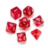 Greifenfels: Transparent Series - Red/White - Dice Set