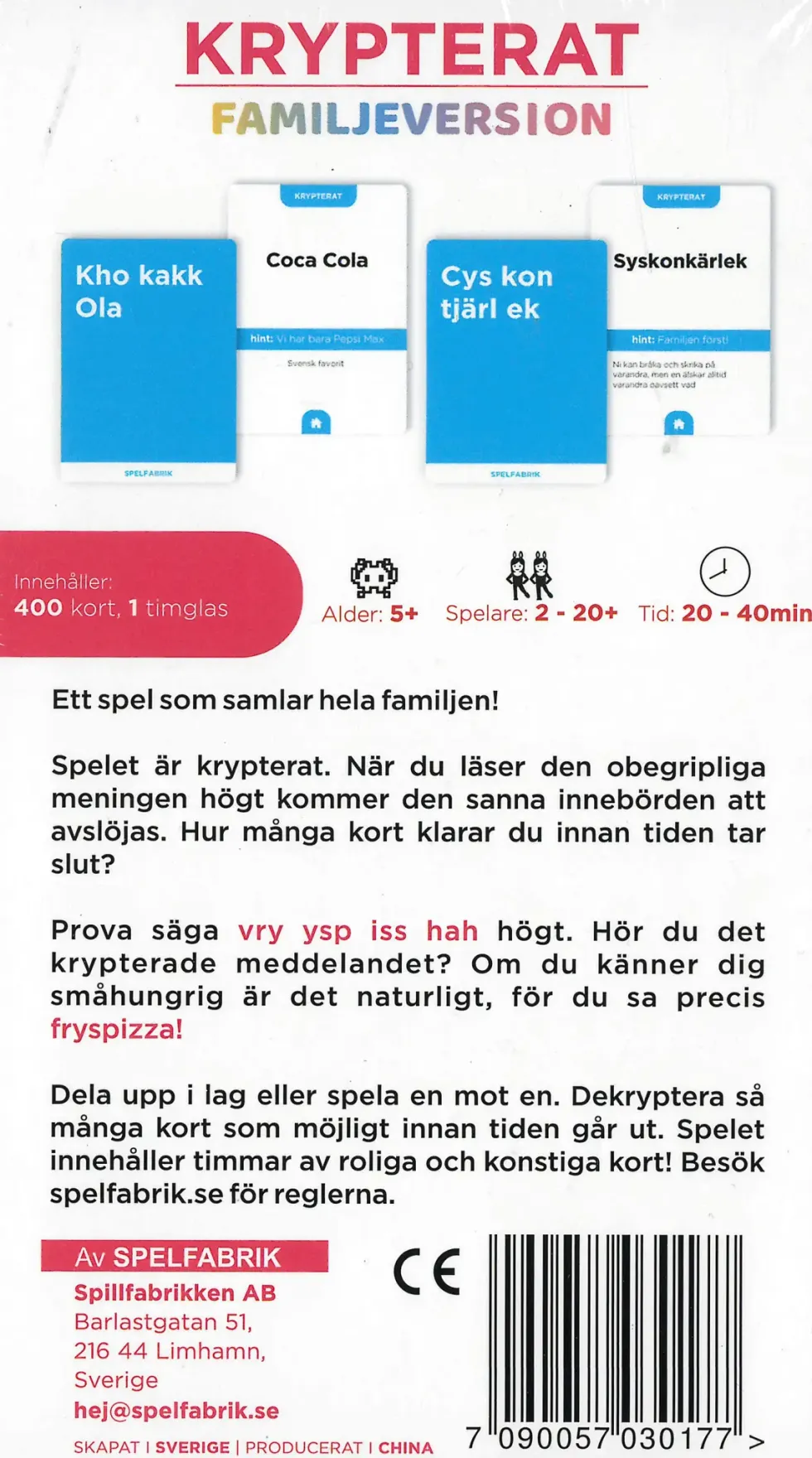 Krypterat: Familjeversion