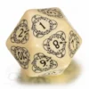 Level Counter - D20, Beige and Black