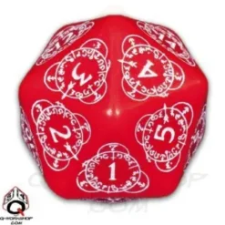 Level Counter - D20, Red and White