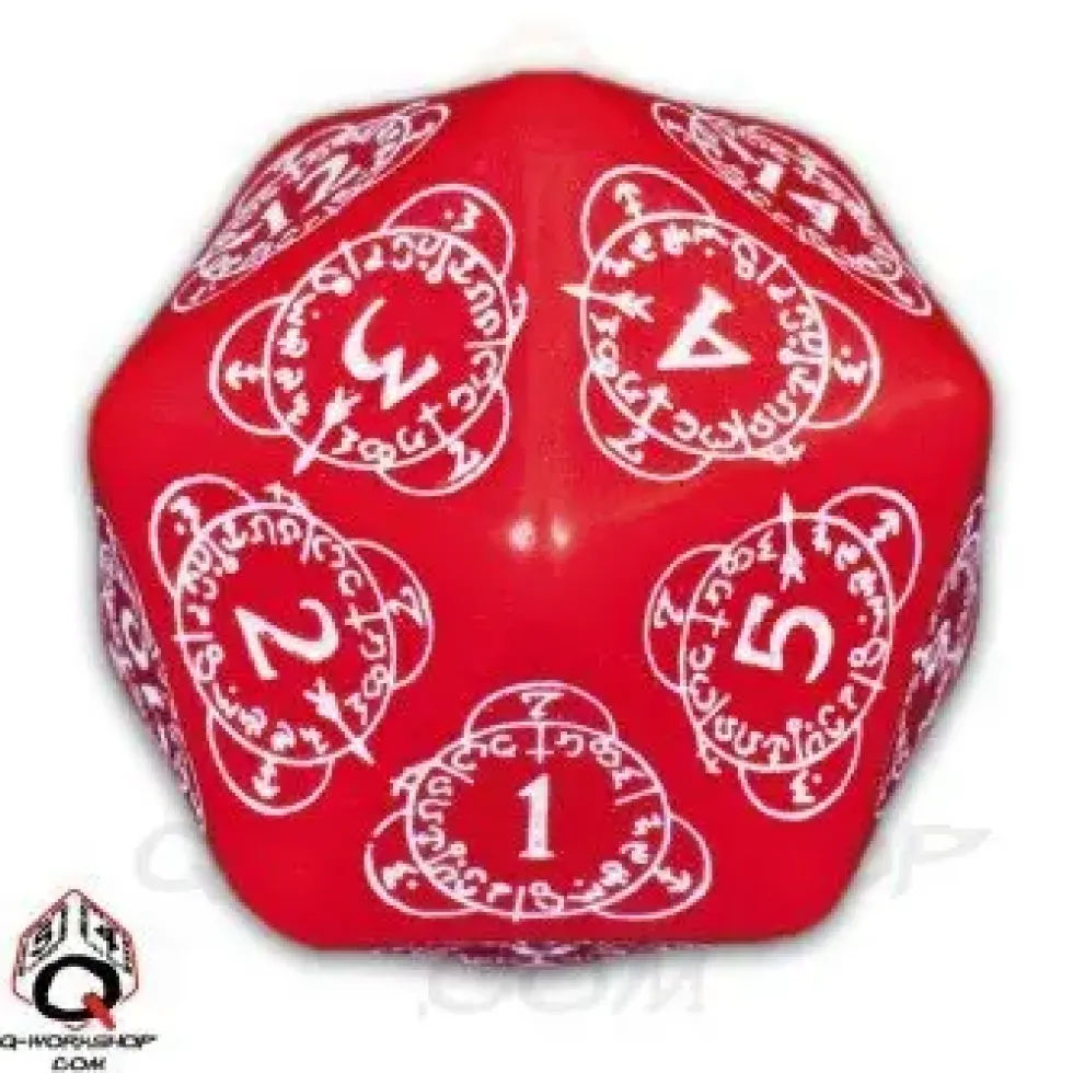 Level Counter - D20, Red and White