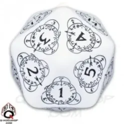 Level Counter - D20, White and Black