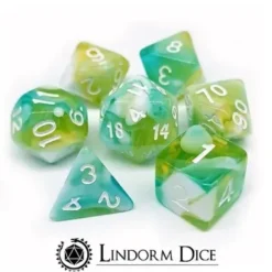 Lindorm: Sea Shanty - Randy Dandy O Dice Set (Green - Turquoise/White)