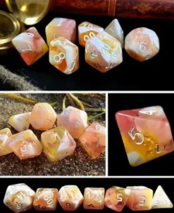 Lindorm: Sea Shanty - Santiana Dice Set (Peach-White/Wite)