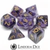 Lindorm: Sea Shanty - The Curse Dice Set (Purple-Black-White/Gold)