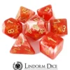Lindorm: Witch Brew - Fools Blood Dice Set (Red-White/Gold)