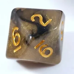 Lindorm: Witch Brew - Lumen Flower Dice Set (Black-Gold/Gold)