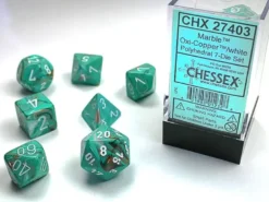 Marble: Oxi-Copper/White - Dice set