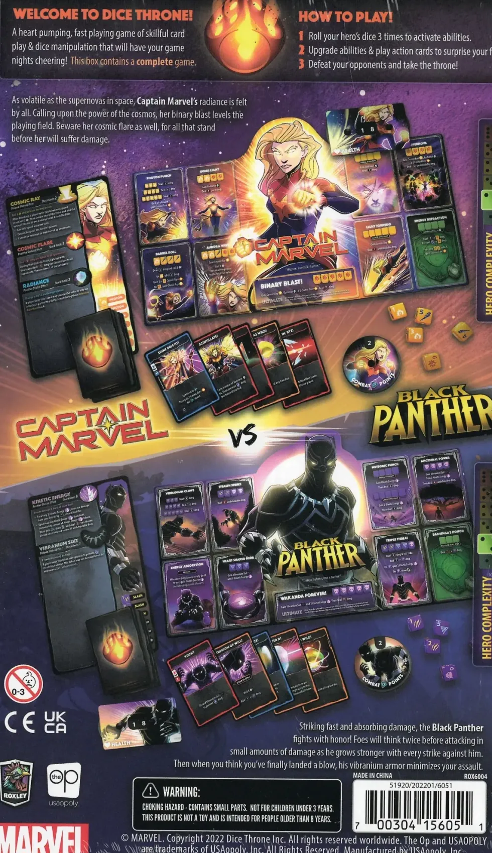 Marvel Dice Throne: Captain Marvel VS Black Panther