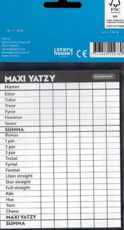 Maxi Yatzy: Extrablock (Kärnan)