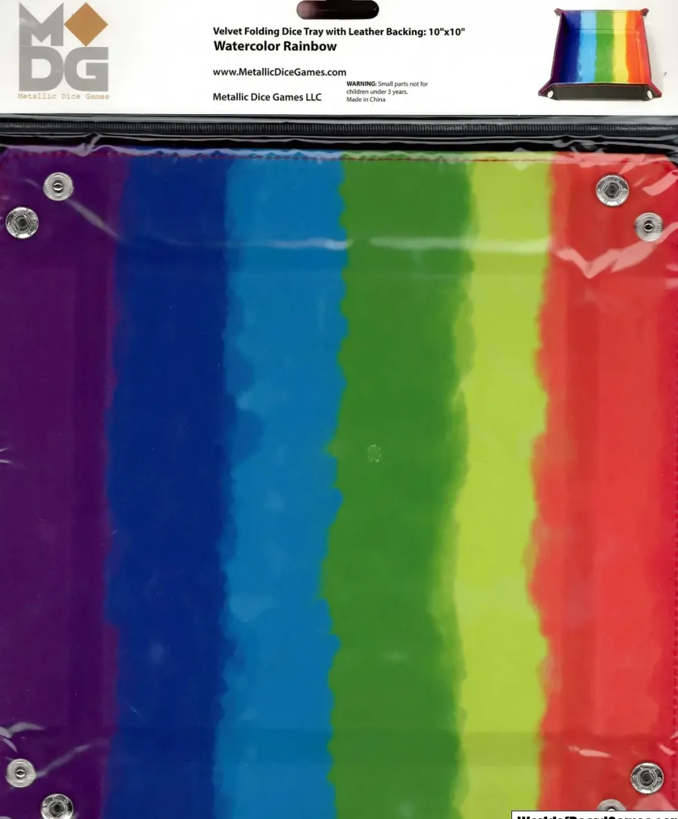 Metallic Dice Games: Velvet Watercolor Rainbow - Dice Tray