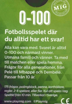 0-100 Mini Fotboll