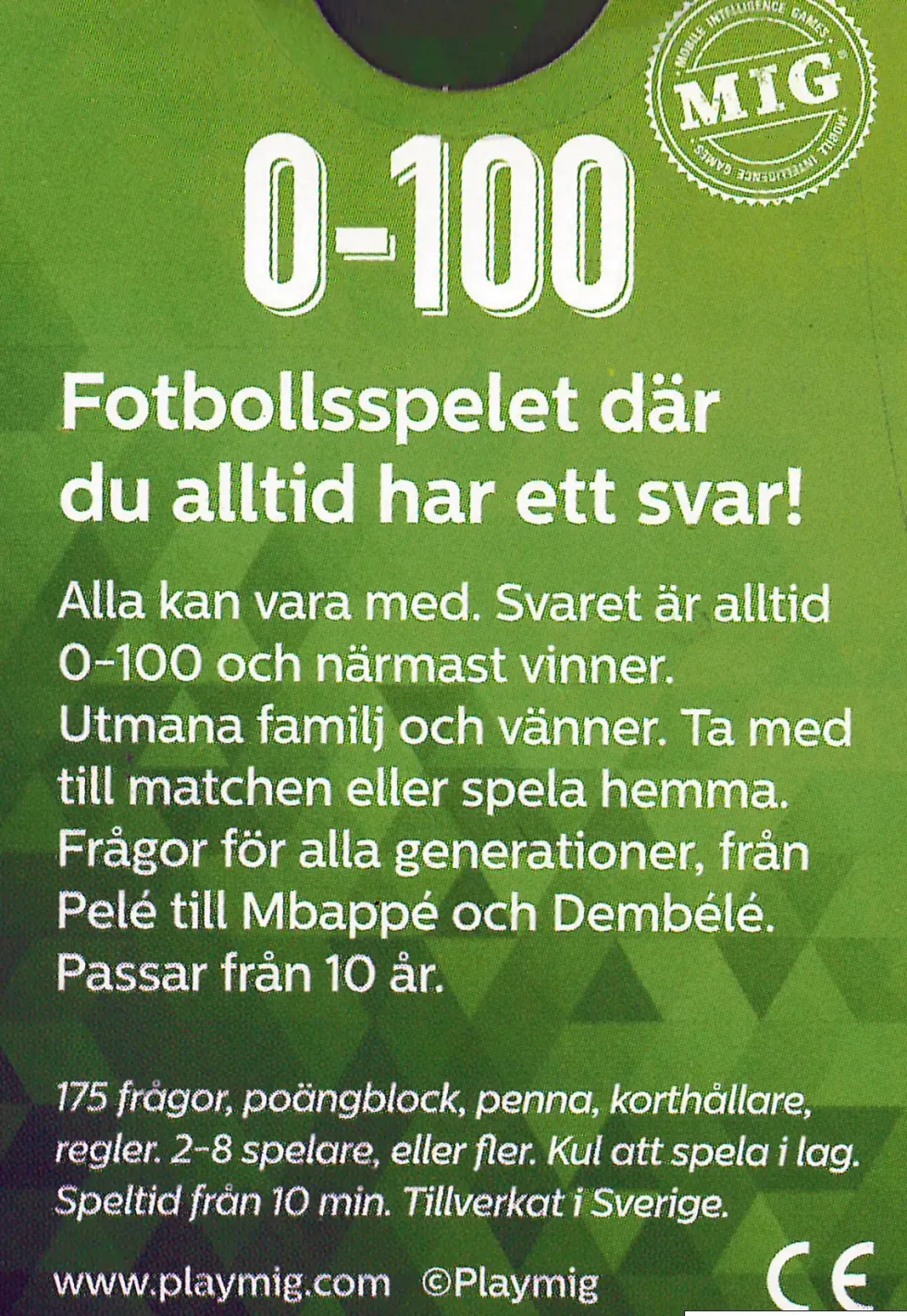 0-100 Mini Fotboll