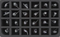 60 mm Half-Size Foam Tray with 24 slots for Star Wars: Legion Miniatures